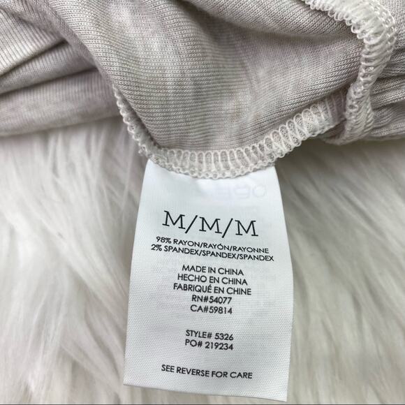 CAbi Women's #5326 Heathered Cream Hangout Tee Shirt Peplum Short Sleeve Size M - Picture 5 of 6